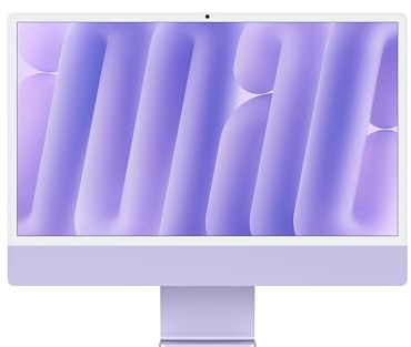Apple iMac 2024, M4 Chip mit 10-Core CPU und 10-Core GPU (24-Zoll, 16GB RAM, 512GB SSD-Speicher) Violett (Generalüberholt)