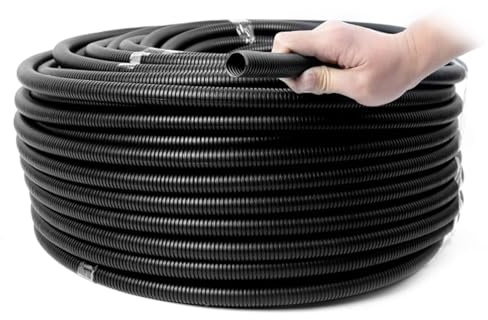Kabelschutzrohr, PP Wellrohr 15m Kabelrohr Flexibel geschlitzt offen Marderschutz Leerrohr Kabelschutz Für Kabelschutz Elektrorohr, Außen Φ 10mm