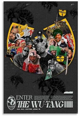 HUEAEHAHE Wu-Tang Clan Enter The Wu-Tang Poster Zimmer Dekoratives Poster Leinwand Poster, ästhetisches Poster, Wandkunst, Dekoration, Poster, 20 x 30 cm, ohne Rahmen