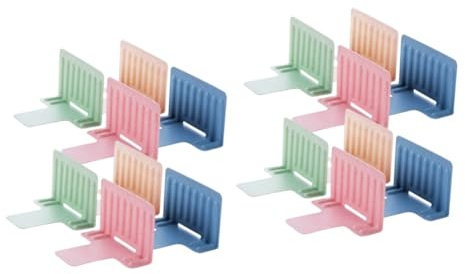 Veemoon 16pcs Kitchen Organisation Drawer Storage Fridge Dividers Freezer Shelf Refrigerator Separator Storage Supplies Random Color