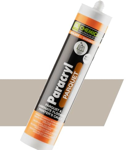 Parkett & Laminat, Holzböden Fugenfüller schleifbar, Holz-Reparatur |elastischer Dichtstoff für Anschluss- und Dehnungsfugen, lösemittel- und silikonfreie Dichtmasse (2, GRAU, 310ml)