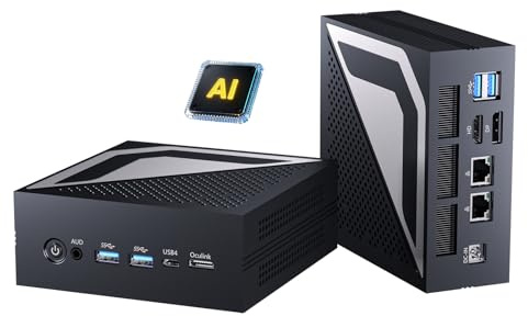 Thdeukoty Mini PC Ryzen AI 9 HX 370, 32 Go DDR5, SSD 1 to, Ordinateur de Bureau Gaming avec Double LAN 2,5 GHz, Ocu-Link, Windows 11 Pro, Wi-FI 7, Bluetooth 5.4, Triple Affichage, VESA