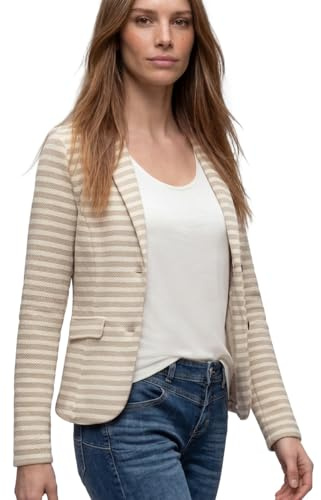 Street One Basic Blazer mit Knöpfen und Streifen Clay Sand 34
