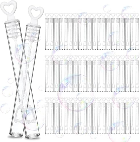 60 Stück Seifenblasen Hochzeit Seifenblasen Befüllt,Wedding Bubbles,Seifenblasens Set mit Herzgriff,Gastgeschenke für die Hochzeit Taufe Geburtstag Verlobung,Seifenblasens Herzform Mini Bubbles