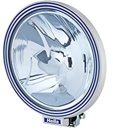 HELLA 1F8 006 800-321 Halogen/Halogen-Fernscheinwerfer - Rallye 3000 - 24/12V - rund - Referenzzahl: 37.5 - geschraubt - glasklare Streuscheibe - Lichtscheibenfarbe: schwarz/glasklar - rechts/links