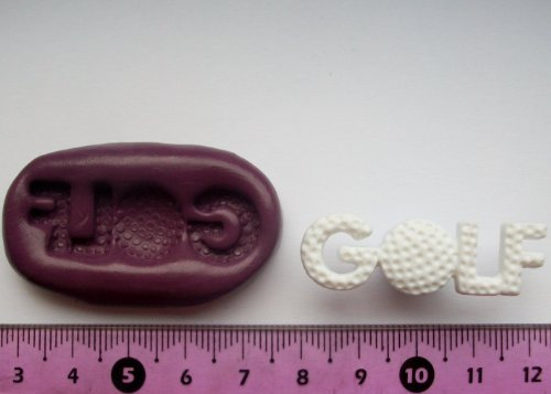 Silicone Mould Golf Written Icing Cake & Cupcake Topper