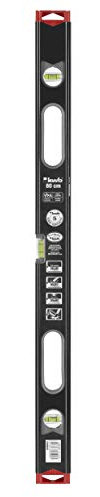 kwb Aluminium - Wasserwaage mit Griff, 80 cm, GS geprüft, schwarz, Lesesystem, drei Libellen
