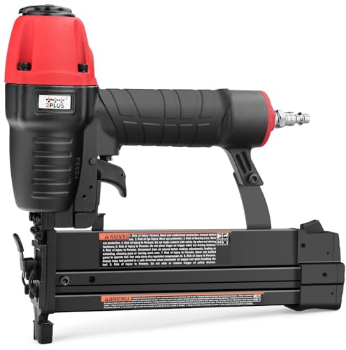 3PLUS HF509040SP 18 Gauge 2 Brad Nailer and 1/4-Inch Narrow Crown Stapler 2 in 1