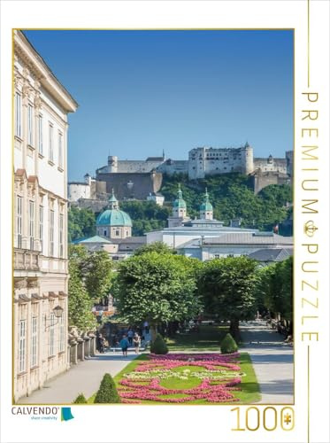 CALVENDO Puzzle Salzburg Grandioser Blick auf die Festung Hohensalzburg | 1000 Teile Lege-Größe 48 x 64 cm Foto-Puzzle für glückliche Stunden