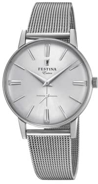 Festina Herren Analog Quarz Uhr mit Edelstahl Armband F20252/1