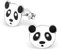 Monkimau Mädchen Ohrringe Panda Kopf Ohrstecker aus 925 Sterling Silver Silber