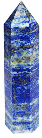Mina Heal Heilende Kristallstäbe Punkt facettierte Prismenriegel für Reiki Chakra Meditationstherapie Deco (Lapislazuli)