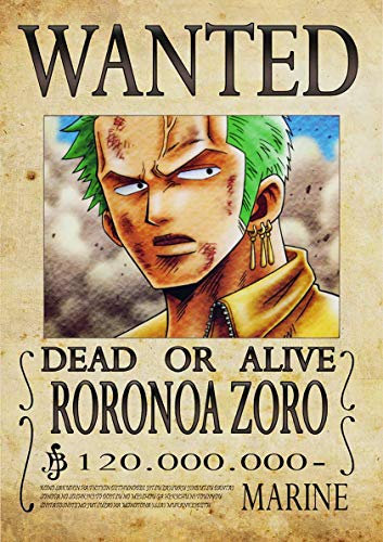 My Little Poster - Poster - Wandposter - A4 - Anime - One Piece - Franky, Roronoa Zoro, Monkey D. Luffy - Heimbüro