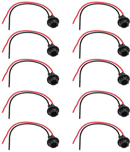 Aramox porte-ampoule de voiture, 10pcs t10 lampe ampoule douille titulaire connecteur connecteur extension voiture moto LED cale lumière base adaptateur