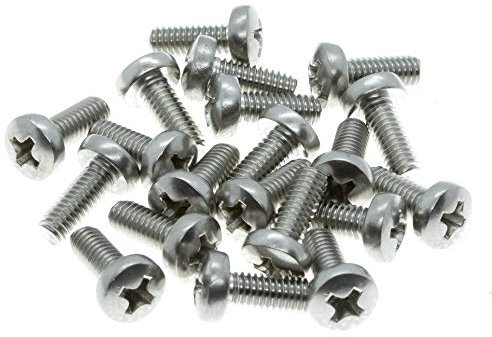 M4 (4mm x 10mm) Phillips Pan Head Machine Screws - Stainless Steel A2 (Pack of 20) DIN 7985 F11BC