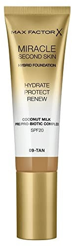 Max Factor Miracle Second Skin Foundation LSF 20 - Farbe 09 Tan, 30 ml