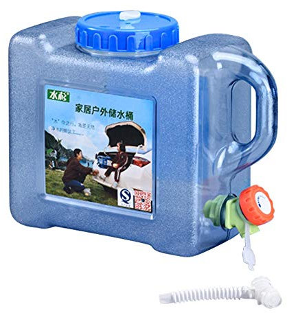 Easy-topbuy Jerrican Alimentaire Camping Bidon d'eau D’Eau en Plastique avec Robinet Boissons Parfait pour Voyage Voiture Maison 5/12L