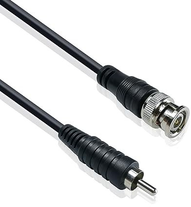 iYueMps Cable coaxial BNC macho a RCA macho de 3 m, cable de extensión CCTV de vídeo, cable de conexión de conector de cobre puro para SDI coaxial