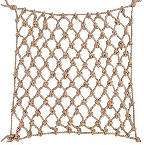JTYX Climbing Net for Kids Outdoor Cargo Playground Portable Swingset Rope Ladder Backyard Training, Khaki, 1X2m