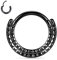 hengkaixuan Gestapelter Septum-Nasenring 16G Daith-Ohrringe Chirurgenstahl Nahtloser Clicker-Ring Schwarze Nasenringe 8 mm Daith-Piercing-Schmuck Conch Hoop Helix Knorpel-Rook-Ohrringe mit Schnitten
