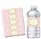 JINFU 20pcs Autocollants vintages personnalisables (date, nom) Étiquettes personnalisées de champagne de vin de bouteille d'eau rose our invitations à un mariage, baptême, fiançailles (4x28cm)