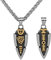 WYPAN Wikinger Valknut Odins Speer Halskette Nordic Alte Mythologie Runen Anhänger, Norse Gothic Pagan Amulett Schmuck Geschenke, Herrenschmuck,Rune