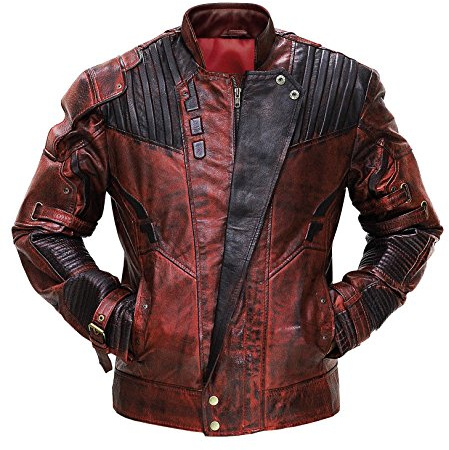 Fashion_First Mens Maroon Leather Jacket Cosplay Costume Pants