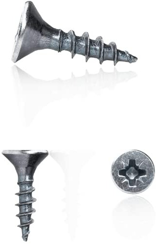 Tornillos para madera M4 galvanizados de zinc largo (0,15 x 0,8 pulgadas), 4 x 20 mm, caja de 100 unidades