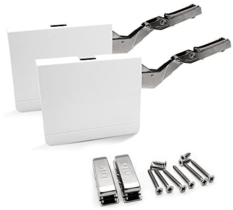 DOJA Barcelona | Frontliftbeschlag Scharnier für Klappen | 2 Pack | Liftbeschlag 250–500 mm | Komplettset für Klappenhöhen 960–2350 Kraft | Klappenbeschlag/Frontliftbeschlag Scharniere Klappbar