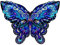 Logica Giochi Art. Schmetterling der Nacht - Mandala Puzzles - Holzpuzzle - Verrückte Formen - 28 x 20,4 cm - 110 Stück …