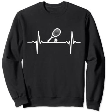 Tennis Herzschlag Lustige Kleidung Pulse Tennis Sweatshirt