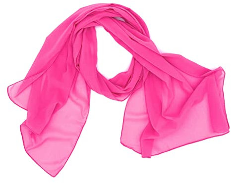 FASHION YOU WANT Damen Schal Stola Halstuch Tuch Seidentuch aus Chiffon für Frühling Sommer Ganzjährig (fuchsia)