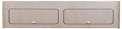 Campervan Overhead Cabinet 100cm x 25cm x 25cm 2 Door Top Locker Central Divider Camper Van Furniture Storage Lightweight Solid Birch Plywood Unpainted Soft Close Hinges Push Button Locks Fixing Kit