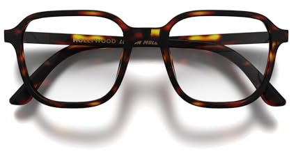 LONDON MOLE Hollywood-Lesebrille | Quadratische, Coole und Stilvolle Brille | Unisex | Federscharniere | Mattschildpatt | + 1,5 Vergrößerung