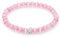day.berlin Damen Perlenarmband Neo, Pink Opal Naturstein Armband mit 6mm Edelsteinen, flexibles Zugband 17cm lang, handgeknüpft mit Strass Perle