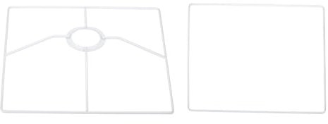 PATIKIL 10 E26 E27 Lampenschirm Ring Gestell mit Europäischer Installateur Lampenschirm Halter Draht Rahmen Heimwerker Trommelring für Tisch Stehlampe Weiß Viereckig
