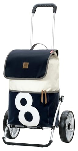 ANDERSEN Einkaufstrolley - Royal Shopper 360° Mole 8 41 L Einkaufsroller, Segelstoff, upcycling, Aluminium, klappbar, Kugellagerad