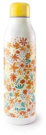 IBILI Botella termo doble pared Loratzen Hori 500 ml, Acero Inoxidable 18/10, Doble pared, Reutilizable