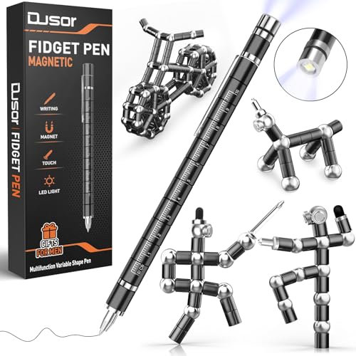 Dusor Cadeau Homme/Femme Original Noel, Stylo Multifonction Magnétique, Gadget Insolite Utile, Papa Cadeau Anniversaire Homme Original