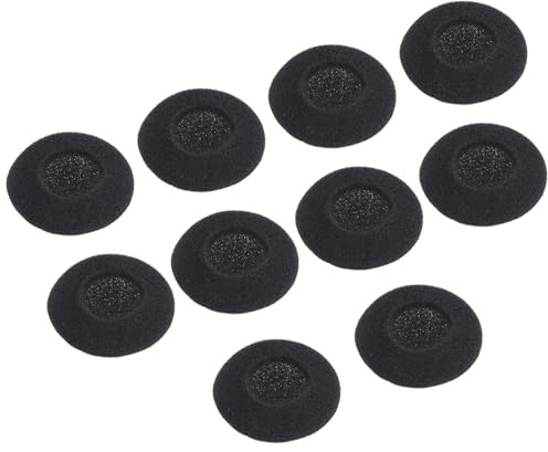 QUARKZMAN 10 Stück Ersatz Schaumstoff Kopfhörer Ohrpolster Ohrhörer Aufsätze Ohrhörer Kopfhörer 35mm Ohrhörer Aufsätze für Ohrhörer Schwarz
