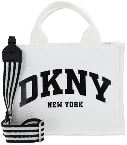 DKNY Women's Hadlee Small Tote, White/Black