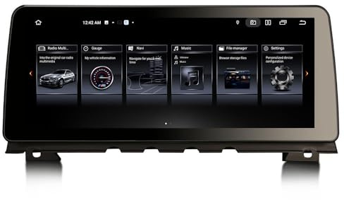 Erisin 12.3 Zoll 8-Kern 8GB+128GB Android 13 Autoradio mit GPS Navigation für BMW 7er F01 F02 CIC System Unterstützt Wireless CarPlay Android Auto Bluetooth 5.0 WiFi DAB+ USB DSP Canbus OEM iDrive