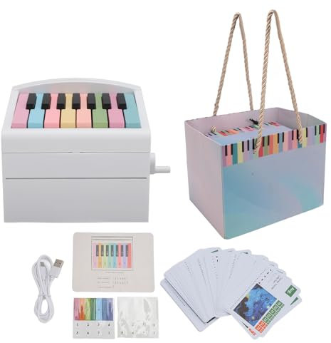 Bewinner Klavierkalender mit Noten und 52 Wöchentlichen Kalenderkarten, über USB Wiederaufladbar, Spielbares Klavier, Lautstärke Einstellbar, Einzigartiges für Geburtstag