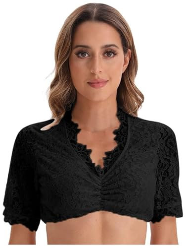 GFPGNDFHG Trachtenbluse Damen Trachten Tshirt Herren dirndlblusen Dirndl 36 Schuhe trachtenblusen schwarz 164