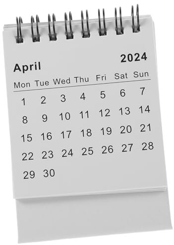 JEWEDECO Tischkalender Stehkalender für Täglichen Gebrauch Notizkalender Monatskalender Haushaltskalender Bürokalender für Schreibtisch