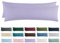 Aisbo Kissenbezug 40x145 2er Set - Seitenschläferkissen Bezug 40 x 145 Lavendel mit Reißverschluss aus Mikrofaser Weich, ÖKO-TEX Kopfkissenbezug 145x40 für Seitenschläfer Kissen