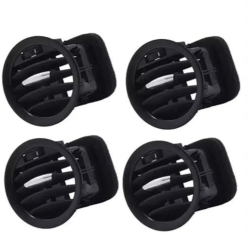Avutrel Rejilla de Ventilación Cubierta,Boquillas de Ventilación Cromada,Cromo,Coche Ventilación De Ca Compatible con Opel Corsa D MK3 2006-2019 13417363 2201099 13363314 4 Piezas(Negro mate)