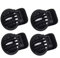 Avutrel Rejilla de Ventilación Cubierta,Boquillas de Ventilación Cromada,Cromo,Coche Ventilación De Ca Compatible con Opel Corsa D MK3 2006-2019 13417363 2201099 13363314 4 Piezas(Negro mate)