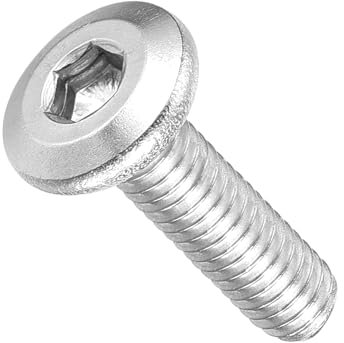 METALLIXITY Flat Head Hex Socket Cap Screws Bolts(M4-0.7x14) 100Pcs, 304 Stainless Steel Hex Socket Furniture Bolts Screws - for Furniture Woodworking Project, Silver Tone