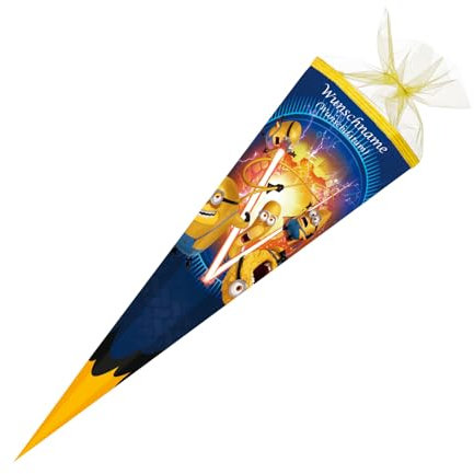 Schultüte mit Gravur / Zuckertüte / 85cm / eckig / Mega Minions